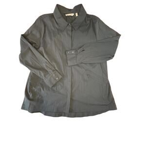 Soft Surroundings Shore Thing Black Long Sleeve‎ Shirt PL Petite Large Tunic NWT